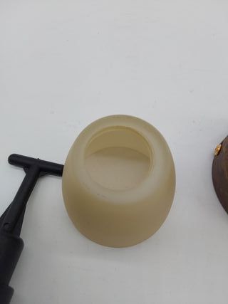 Brilliant AG Luca 35810/56 - Aplique de pared, 1 bombilla E14 max.40 W, de metal y cristal, color: Cobre antiguo y champán