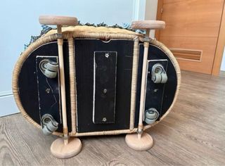 Carrito mimbre bebé eventos