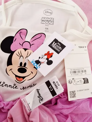 4 AÑOS VESTIDO tul MINNIE MOUSE DISNEY C&A NUEVO