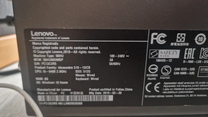 Lenovo Ideacentre 510-15ICB i5 8400 afbeelding 2