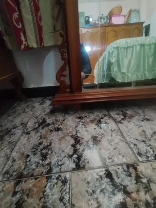 Espejo grande de madera y cristal