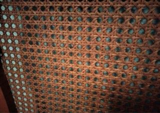 Cabecero madera 1,35 con ratán