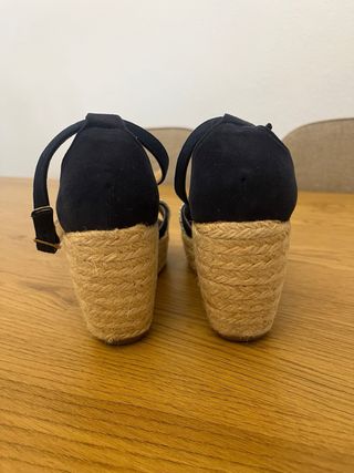 Sandalias Esparteña Azul Marino Plataforma