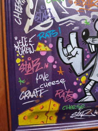 Cuadro Graffiti Ratón Cheese