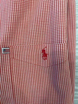 Camisa Ralph Lauren Cuadros Roja Talla L