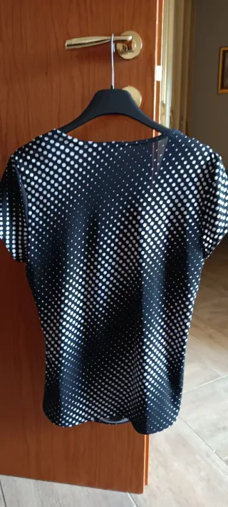 Maglia Carol Rose pois nero/bianco