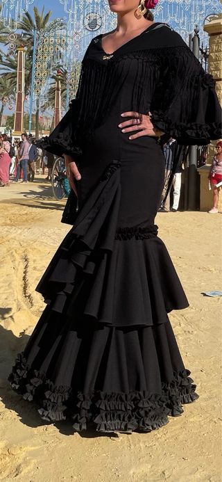 Traje de flamenca negro