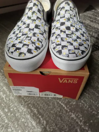 Vans Slip-On Flores Cuadros Talla 40.5