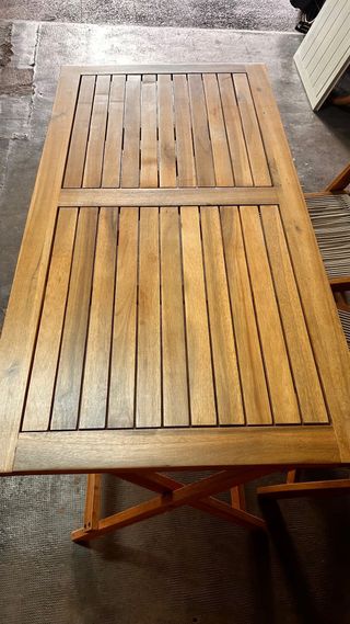 Conjunto Mesa y 4 Sillas Plegables Exterior