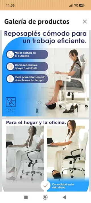 REPOSAPIES ERGONOMICO BASCULANTE OFICINA ESTUDIO