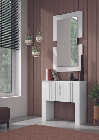 Recibidor Blanco con Espejo Muebles Aiko
