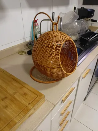 Cesta Mimbre Colgante Redonda