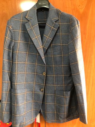 Americana/Blazer Italia Cuadros Azul