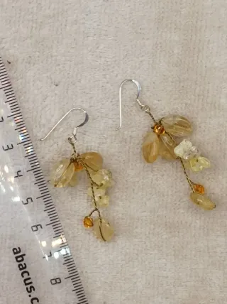 Pendientes Plata 925 y Citrino