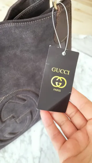 Borsa Gucci in Pelle Marrone Autentica