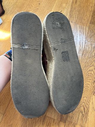 Zapatillas plataforma esparto cuadros