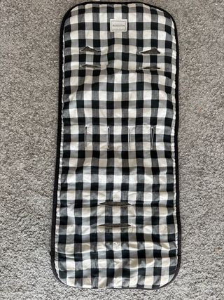 Colchoneta cuadros vichy blanco y negro miniCOTON