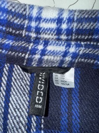 Sobrecamisa cuadros H&M XXS (S)
