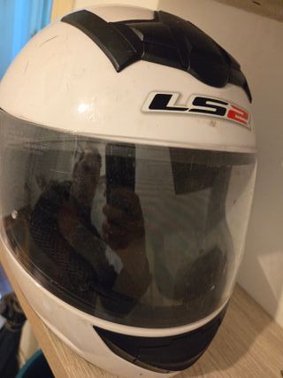 Casco de moto blanco LS2