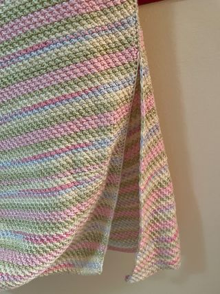 Falda larga tejida multicolor