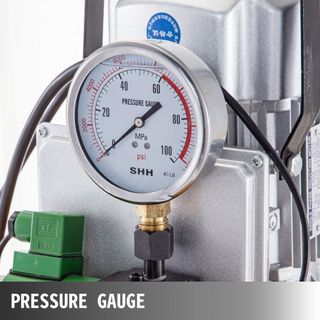 Bomba Eléctrica Hidráulica, Bomba Hidráulica de 750W, 70 MPa (10152 PSI) de Acción Simple, 220V, Pedal Solenoide, Cilindro de Paquete de Potencia Hidráulica de 7L