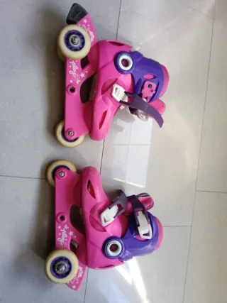 Patines en línea Oxelo niña rosa/morado