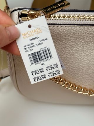 Bolso Michael Kors Beige y Dorado