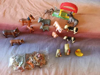 Lote Juguetes Granja Animales Plástico