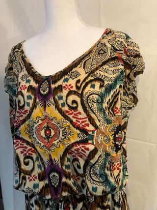 Vestido estampado multicolor talla única