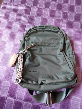 Mochila nylon verde Parfois