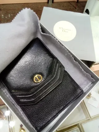 Porta carte pelle Christian Dior nero