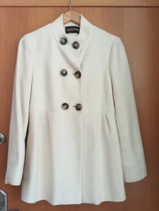 Chaquetón de lana beige Amitié