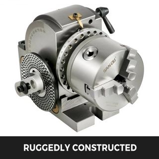 Cabezal Divisor de 4 Pulgadas Cabezal de Indexación Fresadora 100MM Cabezal Divisor Semi-Universal de 4 Pulgadas Juego de Cabezal Divisor de 3 Mordazas con Placas de Indexación y Contrapunto para ...