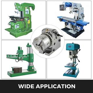 Cabezal Divisor de 4 Pulgadas Cabezal de Indexación Fresadora 100MM Cabezal Divisor Semi-Universal de 4 Pulgadas Juego de Cabezal Divisor de 3 Mordazas con Placas de Indexación y Contrapunto para ...