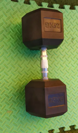 Dos Mancuernas Hexagonales CrossFit 25kg