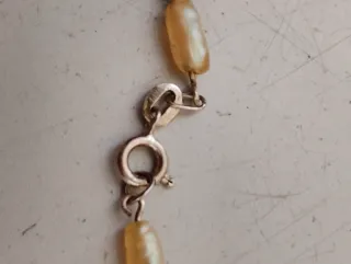 Pulsera Plata y Perlas Río.Beige