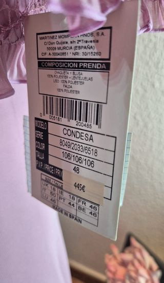 traje señora NUEVO de tienda, liquidacion -75%