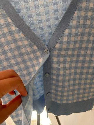 Conjunto cuadros azul y blanco Talla M/L