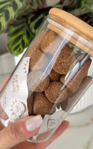 30 Inciensos Naturales + Frasco Vidrio y Bambú ✨️