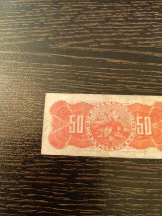 Billete antiguo 50 Centavos Cuba 1896