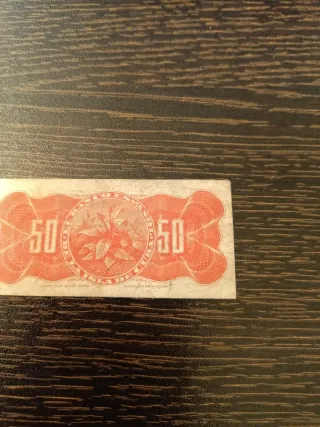 Billete antiguo 50 Centavos Cuba 1896