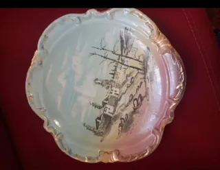 2 Pratos Decorativos Cerâmica Alcobaça