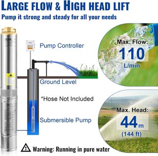 Bomba agua Pozo VEVOR 370W Nueva sin abrir
