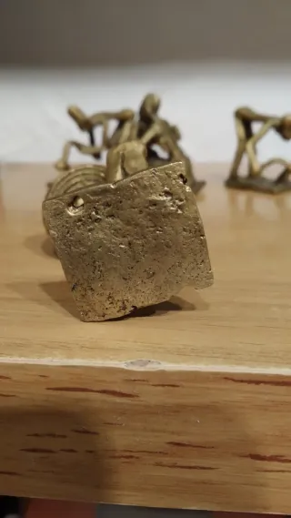 Conjunto 7 Figuras Bronce Vintage Africano