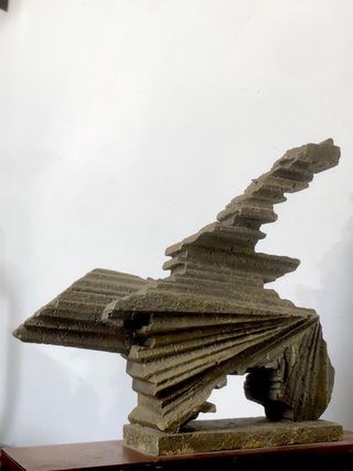 Escultura Brutalista Vintage Metalarte