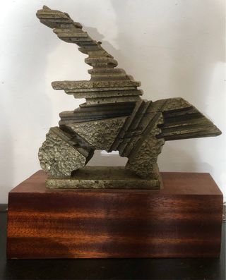 Escultura Brutalista Vintage Metalarte