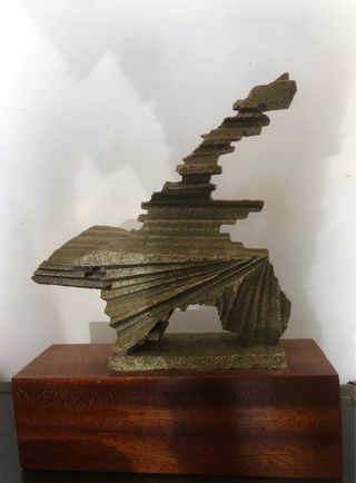 Escultura Brutalista Vintage Metalarte