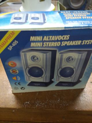 Altavoces Famaprem SP-405 Mini Plata/Azul
