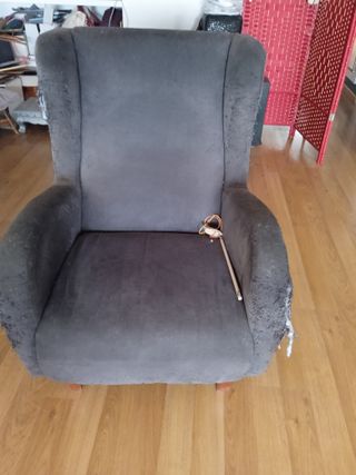 Sillón orejero Roche Bobois gris