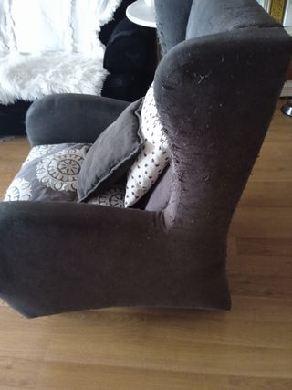 Sillón orejero Roche Bobois gris